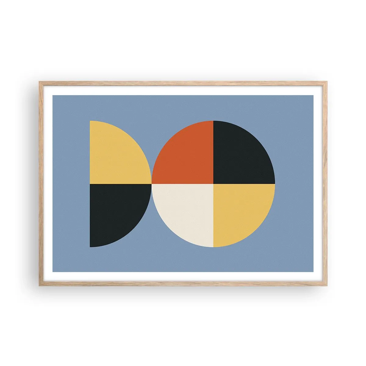 Poster in einem Rahmen aus heller Eiche - Beobachte und zähle - 100x70 cm