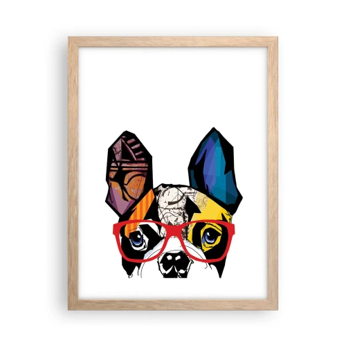 Poster in einem Rahmen aus heller Eiche - Intellektuelle - 30x40 cm