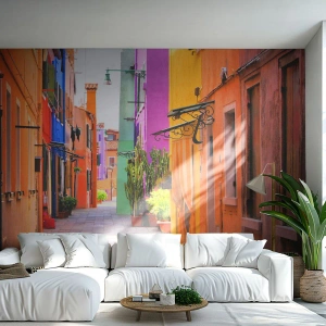 Maßgeschneiderte Fototapete Standard Eco - Regenbogengasse - Stadt, Venedig, Die Architektur