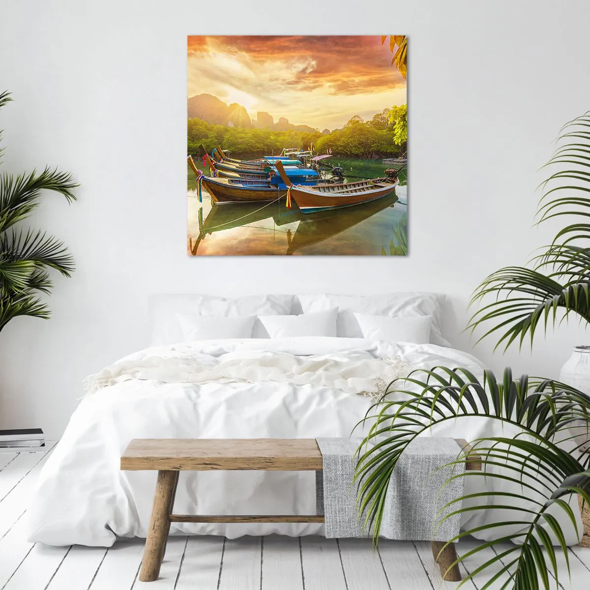 Bild auf Leinwand - Leinwandbild - Vor einem anstrengenden Tag - 40x40 cm