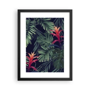 Poster in einem schwarzem Rahmen - Im Grünen in Flammen gehen - 30x40 cm