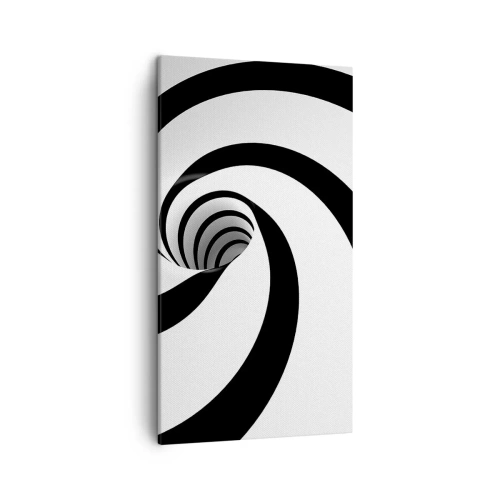 Bild auf Leinwand - Leinwandbild - Dem Wirbel nachgeben? - 45x80 cm