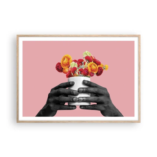 Poster in einem Rahmen aus heller Eiche - Die Apotheose des Lebens - 100x70 cm