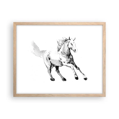 Poster in einem Rahmen aus heller Eiche - Ungezähmte Seele - 50x40 cm