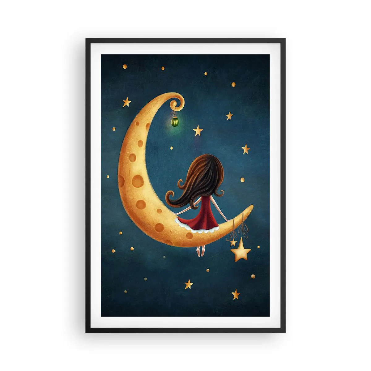 Poster in einem schwarzem Rahmen - Einmal… - 61x91 cm