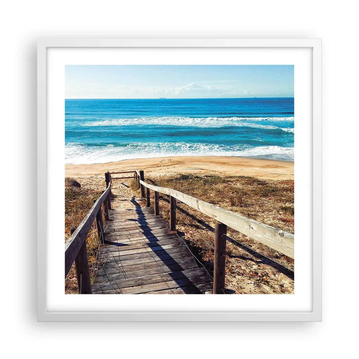 Poster in einem weißen Rahmen - Lauf! - 50x50 cm