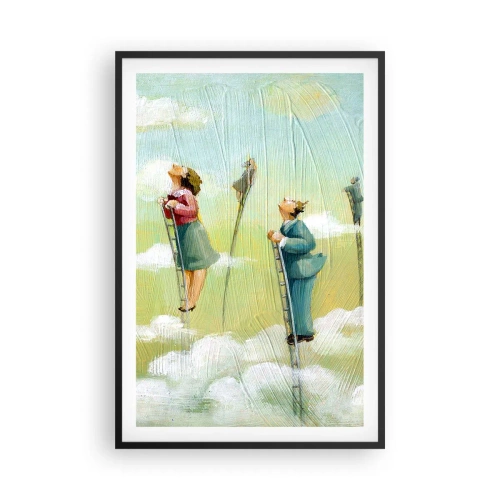 Poster in einem schwarzem Rahmen - Hinter deinem Traum - 61x91 cm