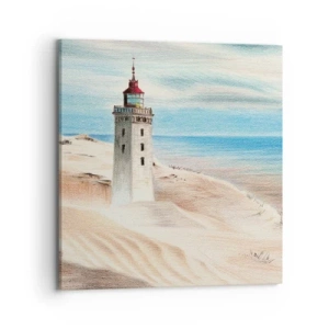 Bild auf Leinwand - Leinwandbild - Immer aufs Meer starrend - 70x70 cm