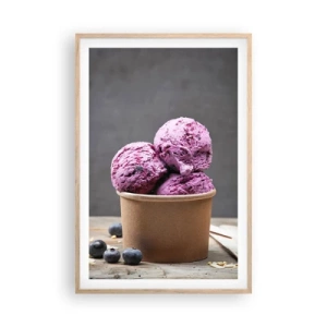 Poster in einem Rahmen aus heller Eiche - Süße und Kälte - 61x91 cm