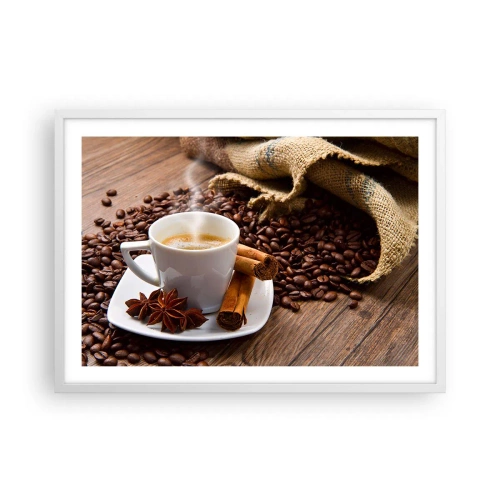 Poster in einem weißen Rahmen - Würziger Geschmack und Aroma - 70x50 cm