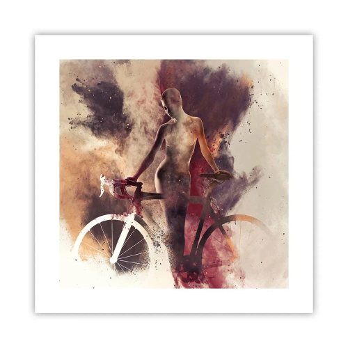 Poster - Eine Fahrradseele in Marmorformen - 40x40 cm