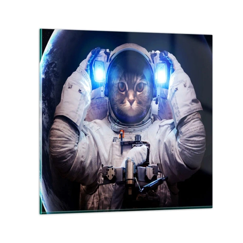 Glasbild - Bild auf glas - Houston, du hast ein Problem - 70x70 cm