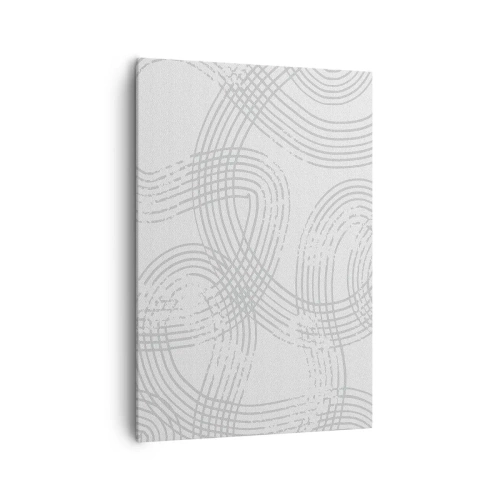 Bild auf Leinwand - Leinwandbild - Ein subtiles Muster mit verwobenen Linien in hellen Farbtönen - 70x100cm - Es gibt keinen einfachen Weg - Moderne Wanddekoration für Wohnzimmer und Schlafzimmer ARTTOR