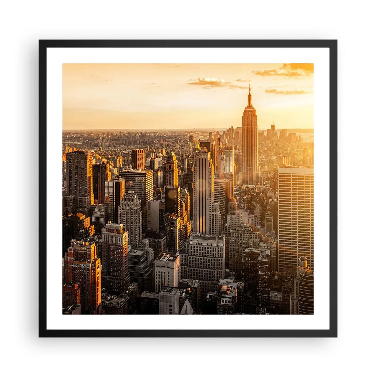 Poster in einem schwarzem Rahmen - In der Sonne wachsen - 60x60 cm