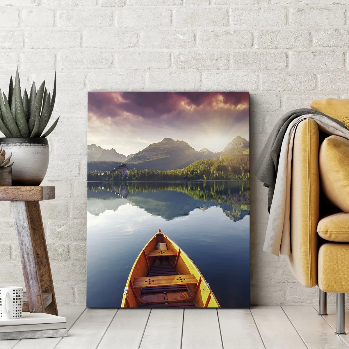Bild auf Leinwand - Leinwandbild - Nichts gegen die Natur - 65x120 cm