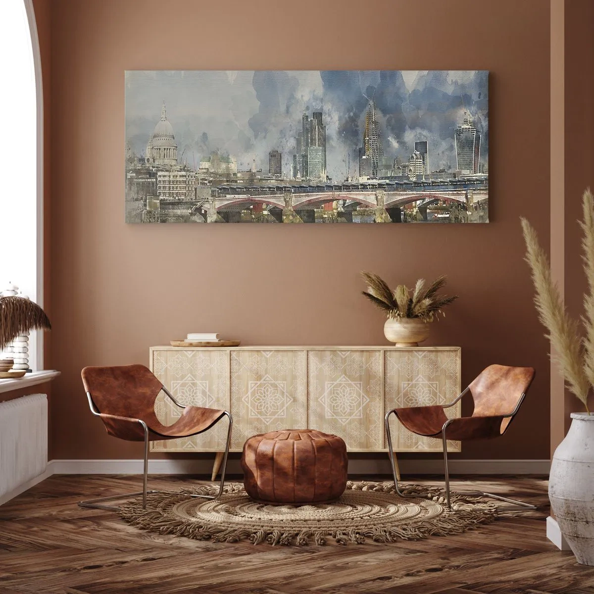 Bild auf Leinwand - Leinwandbild - London in seiner ganzen Pracht - 100x40 cm