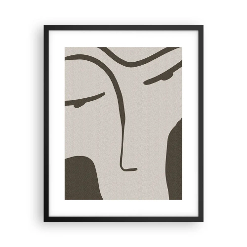 Poster in einem schwarzem Rahmen - Wie ein Modigliani-Gemälde - 40x50 cm