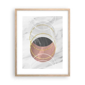 Poster in einem Rahmen aus heller Eiche - Musik der Sphären - 40x50 cm