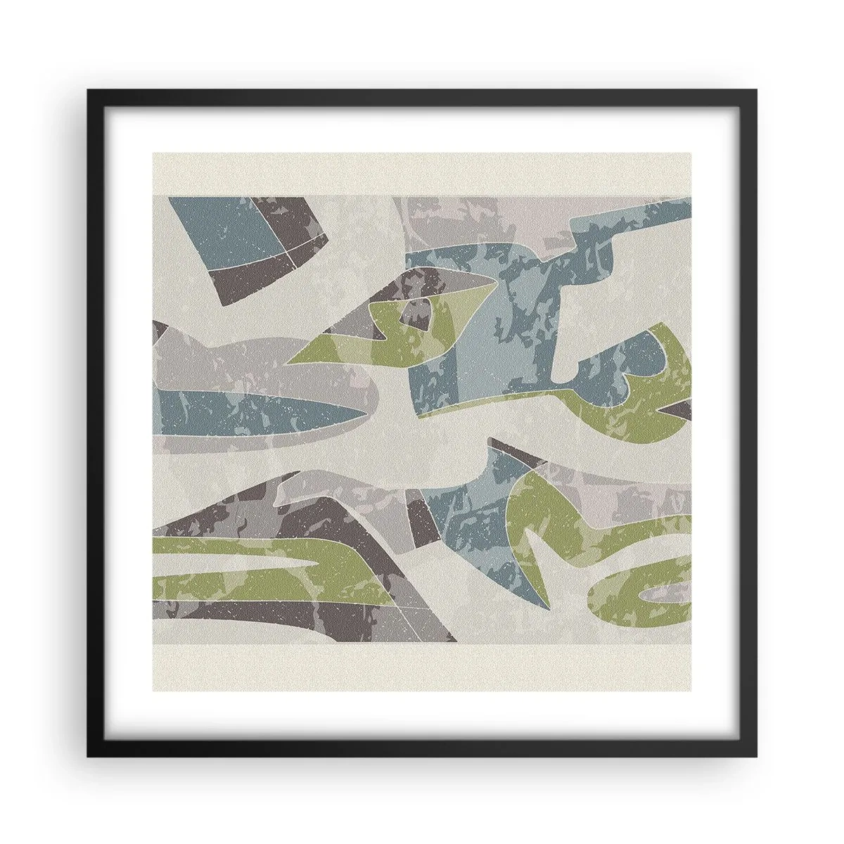 Poster in einem schwarzem Rahmen - Komposition hinter dem Glas - 50x50 cm