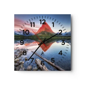 Wanduhr - Glasuhr - Hitze und Kälte - 30x30 cm