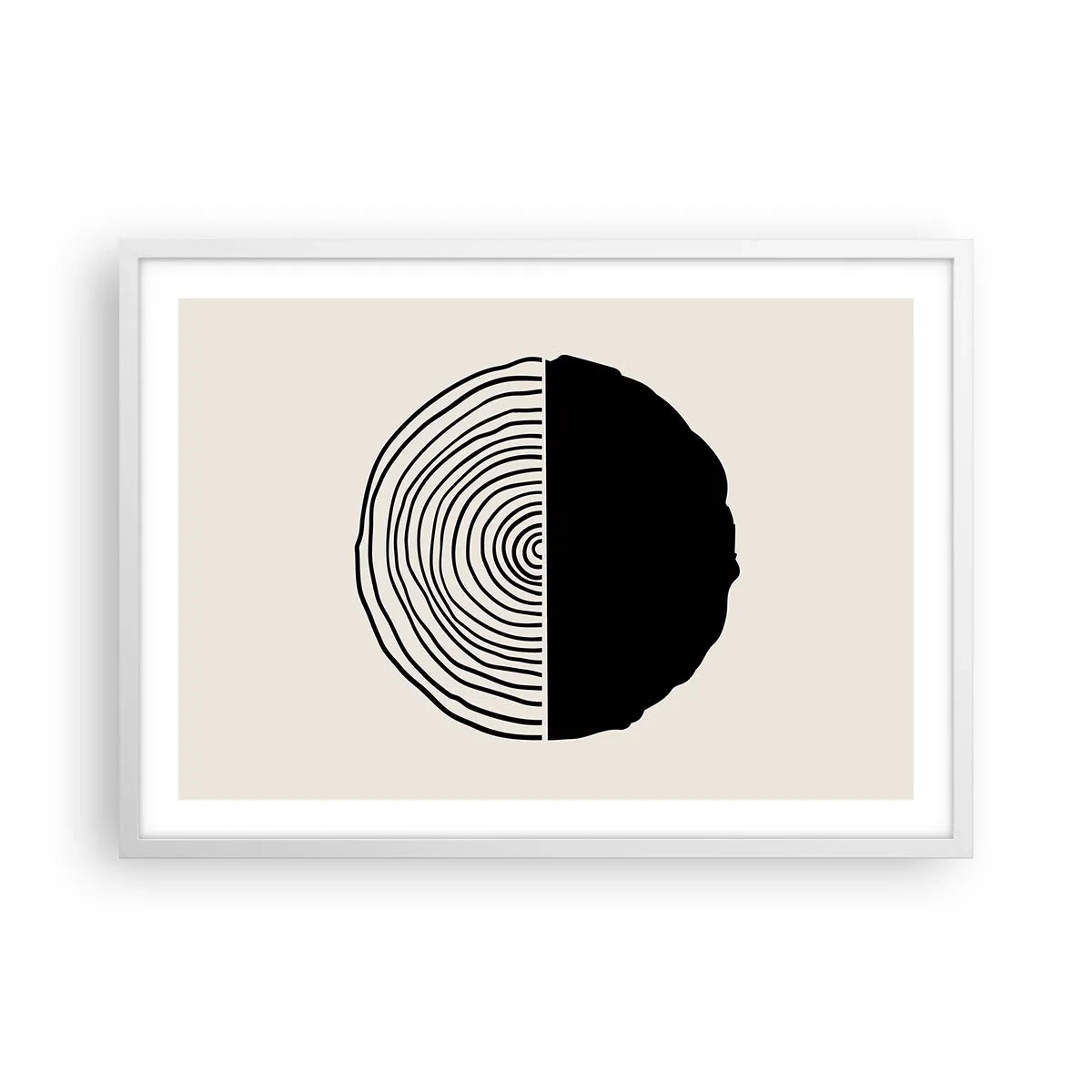 Poster in einem weißen Rahmen - Halb und halb - 70x50 cm