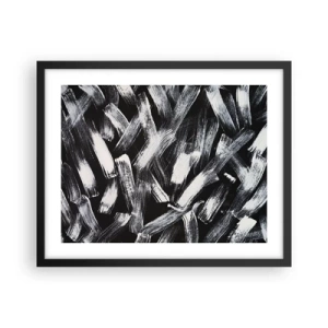Poster in einem schwarzem Rahmen - Abstraktion im industriellen Geist - 50x40 cm