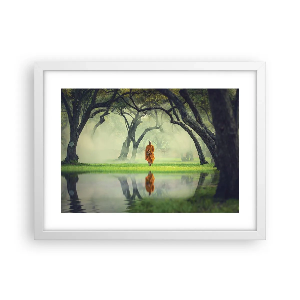 Poster in einem weißen Rahmen - Auf dem Weg zur Erleuchtung - 40x30 cm