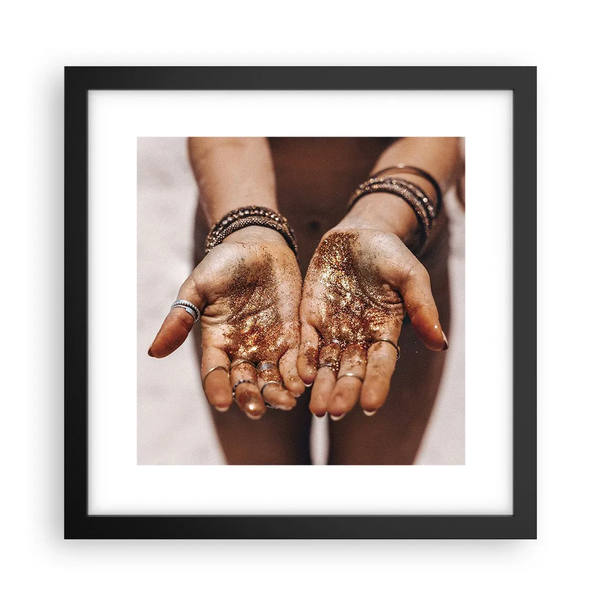 Poster in einem schwarzem Rahmen - Ein Geschenk für dich - 30x30 cm