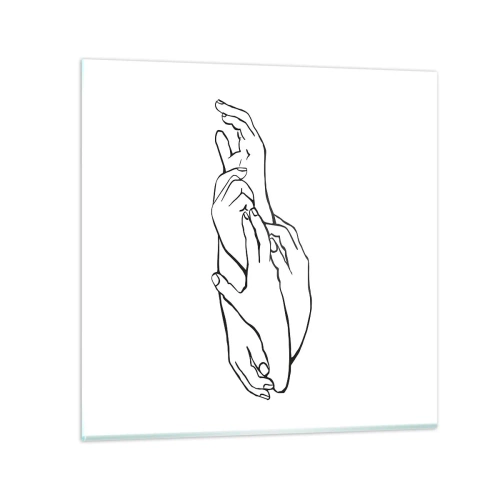 Glasbild - Bild auf glas - Gute Geste - 70x70 cm