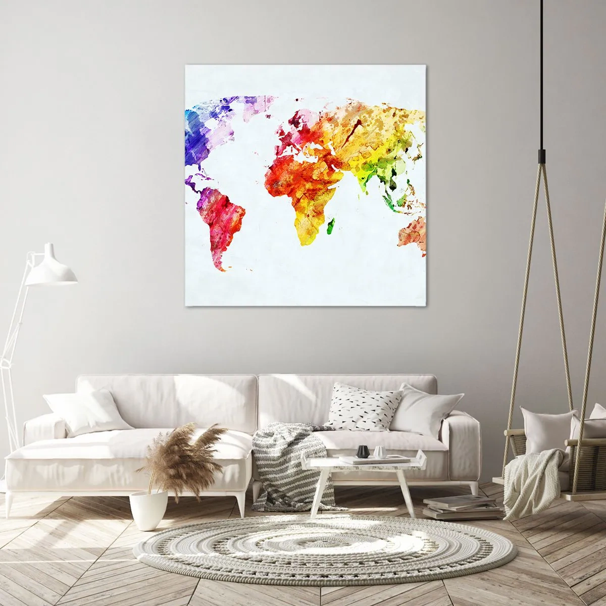 Bild auf Leinwand - Leinwandbild - Alle Farben der Welt - 30x30 cm