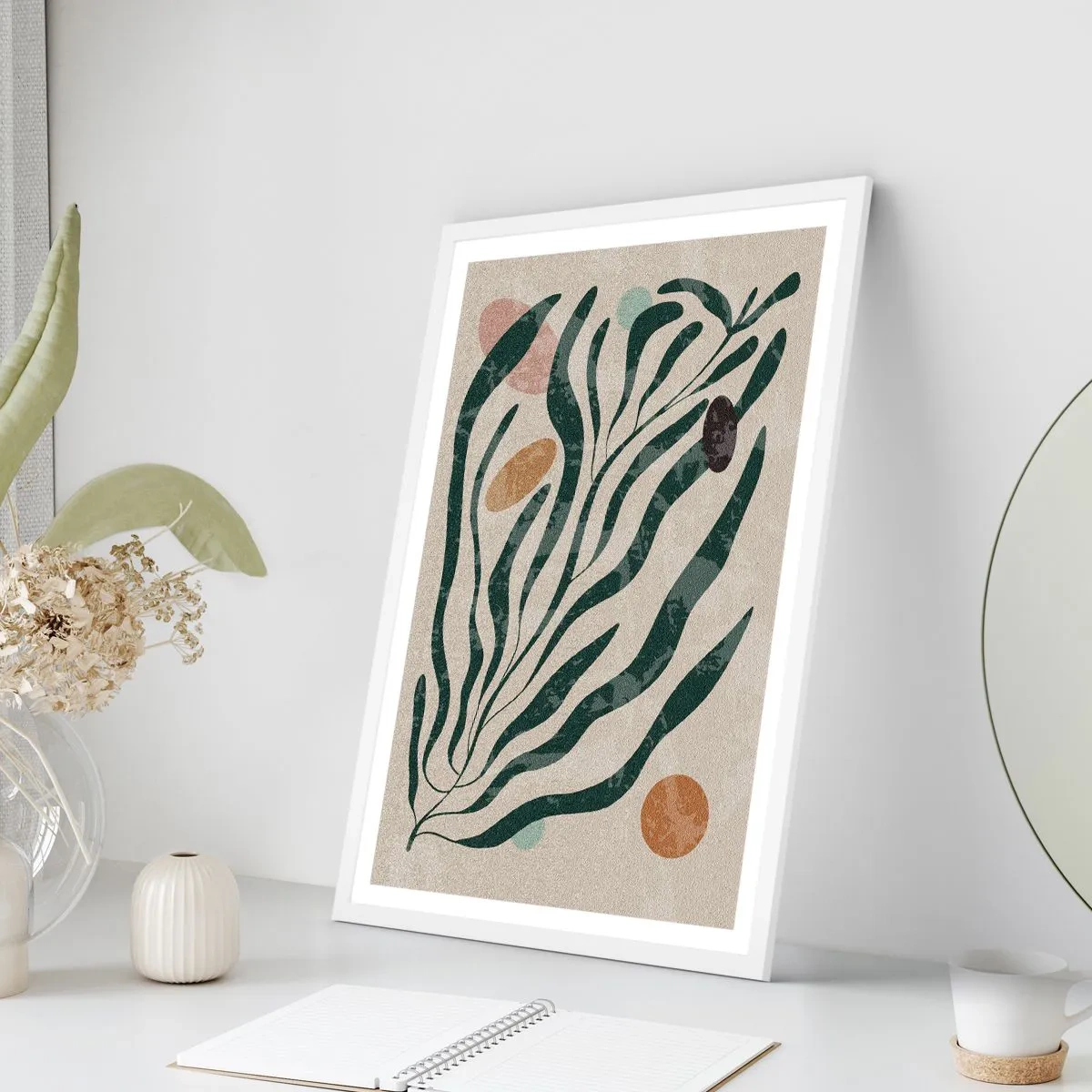 Poster in einem weißen Rahmen - Im Grünen - 30x40 cm