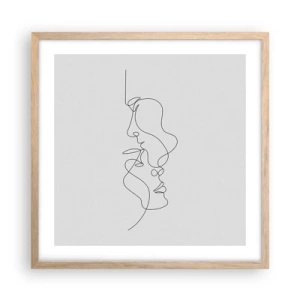 Poster in einem Rahmen aus heller Eiche - Die Hitze bitterer Begierden - 50x50 cm