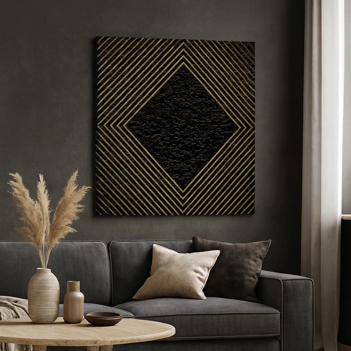 Bild auf Leinwand - Leinwandbild - Geometrie im glamourösen Stil - 30x30 cm