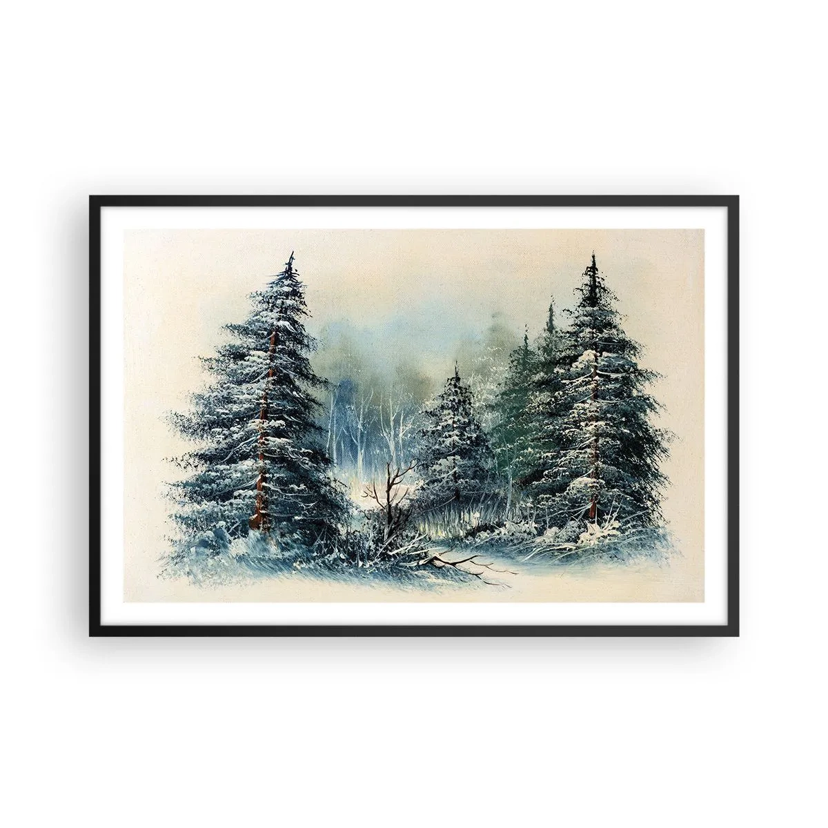 Poster in einem schwarzem Rahmen - Bereit für Weihnachten - 91x61 cm