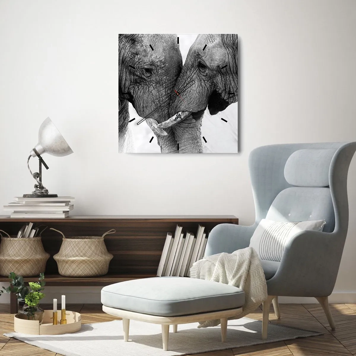 Wanduhr - Glasuhr - Herzliches Geständnis - 40x40 cm