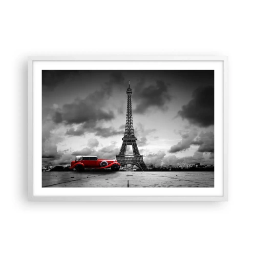 Poster in einem weißen Rahmen - Vor nicht allzu langer Zeit in Paris - 70x50 cm