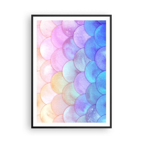Poster in einem schwarzem Rahmen - Perlenschuppe - 70x100 cm