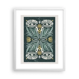 Poster in einem weißen Rahmen - Wie ein Volksausschnitt - 40x50 cm