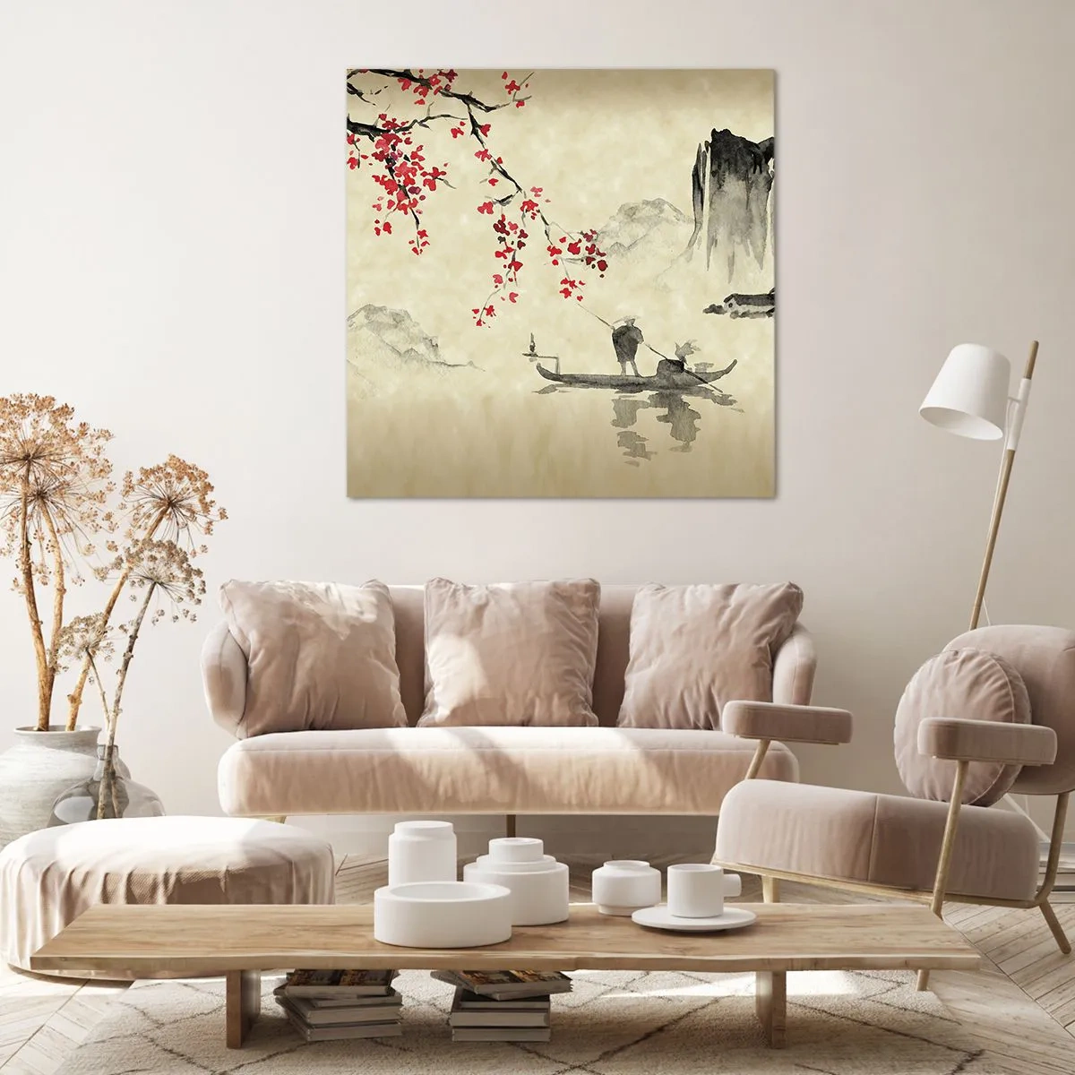Bild auf Leinwand - Leinwandbild - Im Land der blühenden Kirschbäume - 70x70 cm