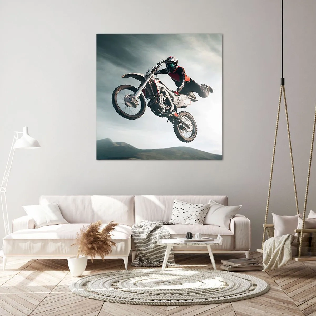 Bild auf Leinwand - Leinwandbild - Kein Spaß ohne Risiko - 40x40 cm