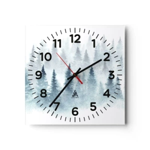 Wanduhr - Glasuhr - In Nebel gehüllt - 40x40 cm