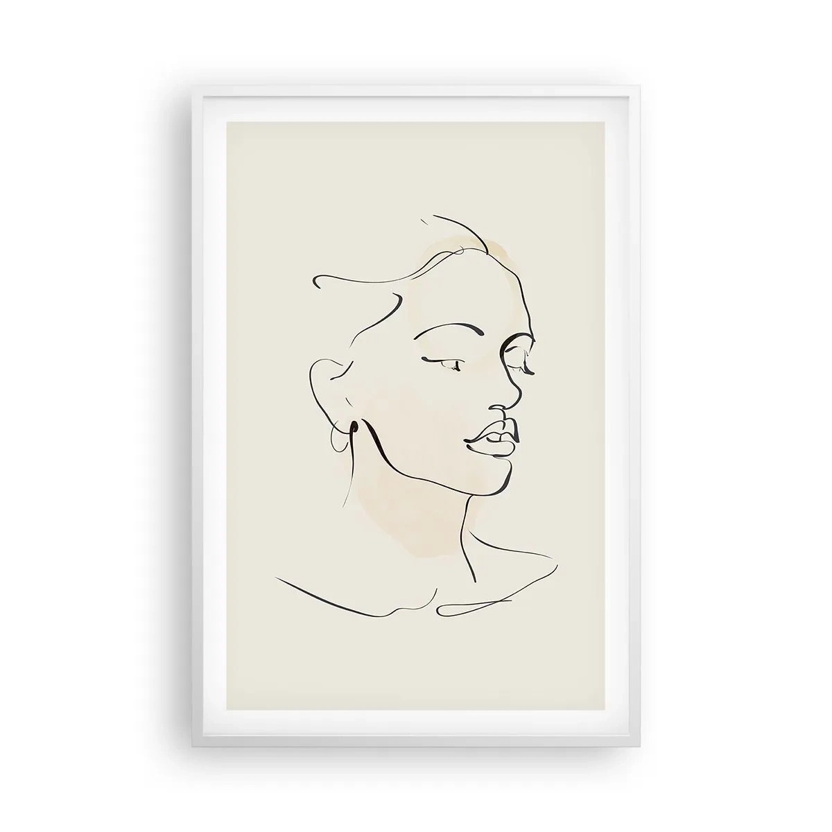 Poster in einem weißen Rahmen - Eine bestimmte Linie - 61x91 cm