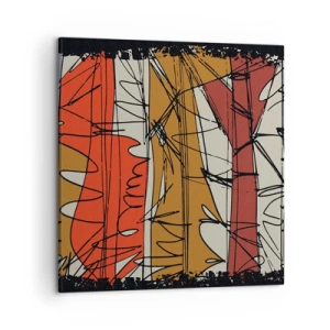 Bild auf Leinwand - Leinwandbild - Spontane Komposition - 50x50 cm