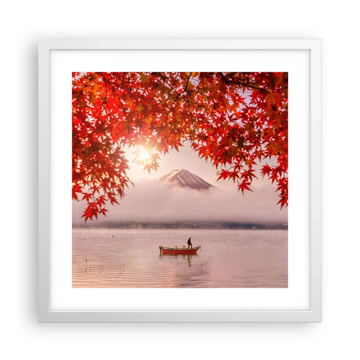 Poster in einem weißen Rahmen - Im japanischen Klima - 40x40 cm