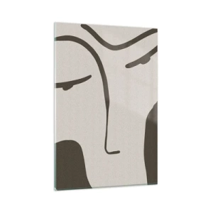 Glasbild - Bild auf glas - Wie ein Modigliani-Gemälde - 80x120 cm