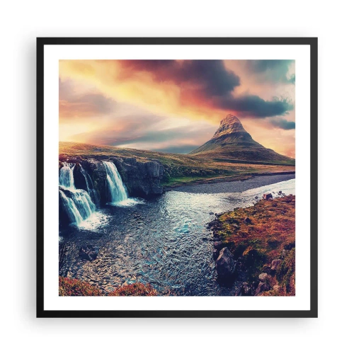 Poster in einem schwarzem Rahmen - In der Majestät der Natur - 60x60 cm