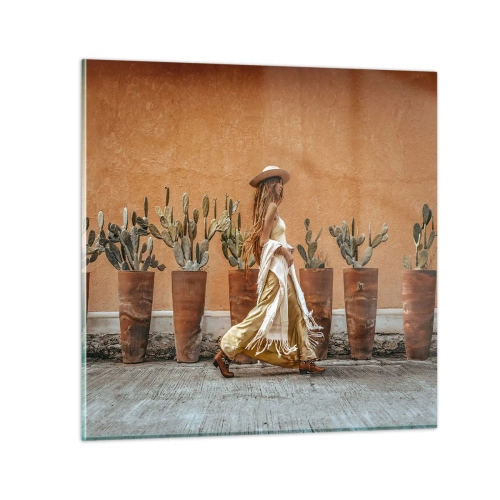 Glasbild - Bild auf glas - Hippie-Stil - 30x30 cm