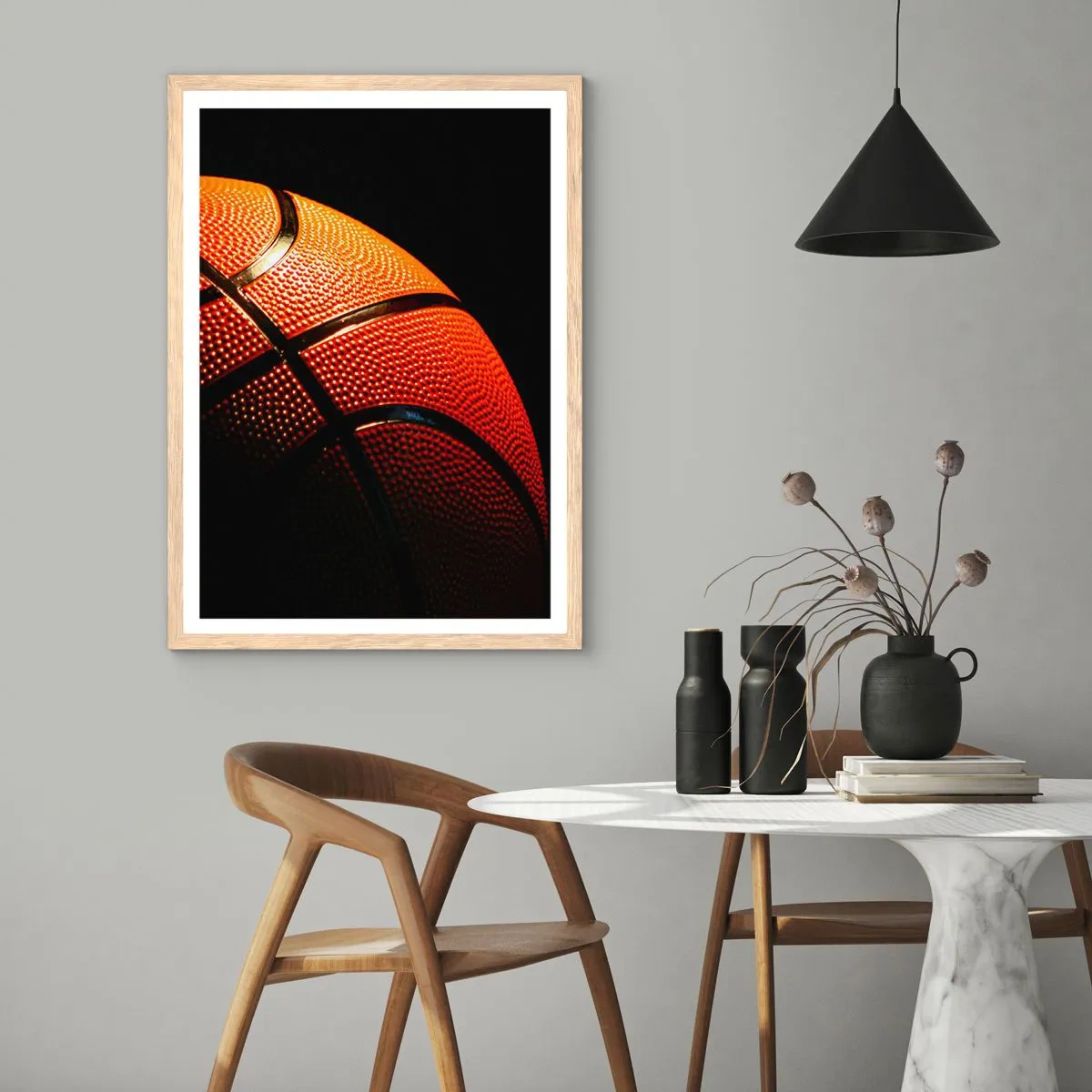 Poster in einem Rahmen aus heller Eiche - Schön wie ein Planet - 70x100 cm