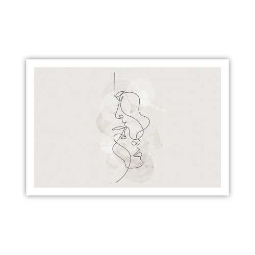 Poster - Verstrickt in eine Umarmung - 91x61 cm