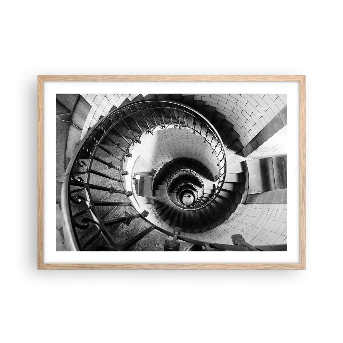 Poster in einem Rahmen aus heller Eiche - Höher und höher - 70x50 cm